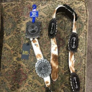 Tony lama cowhide concho belt